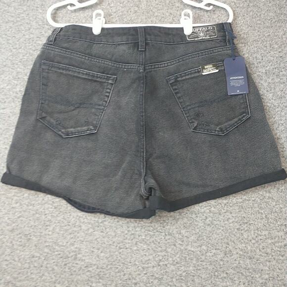 BUFFALO David Bitton Joanna Womens Shorts 33 Super High Rise Denim Distressed - Picture 5 of 11